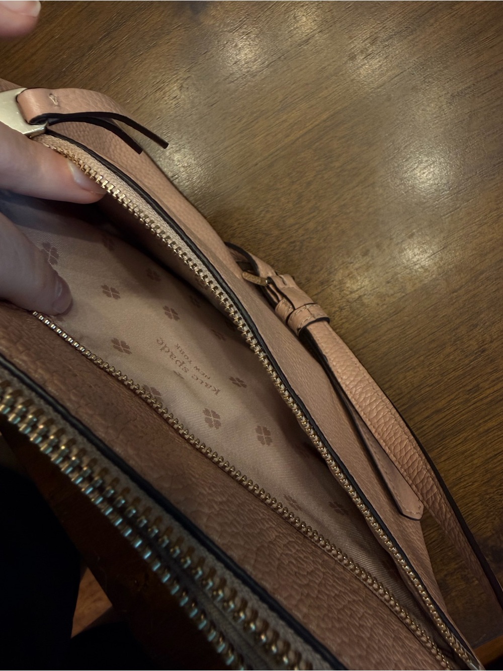 kate spade Blush Pink Pebbled Leather Crossbody - Picture 4 of 9